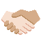Handshake- Light Skin Tone- Medium Skin Tone emoji on Twitter